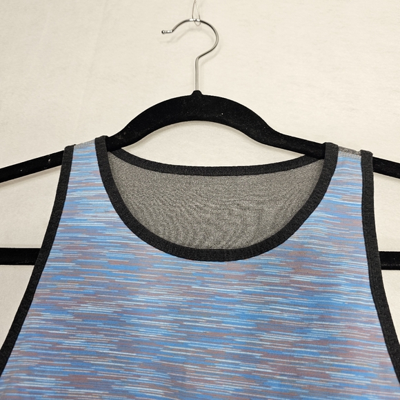 SWEATY BETTY Blue Grey Reversible Cut Out Cropped Sleeveless Crop Top Medium - Picture 12 of 13